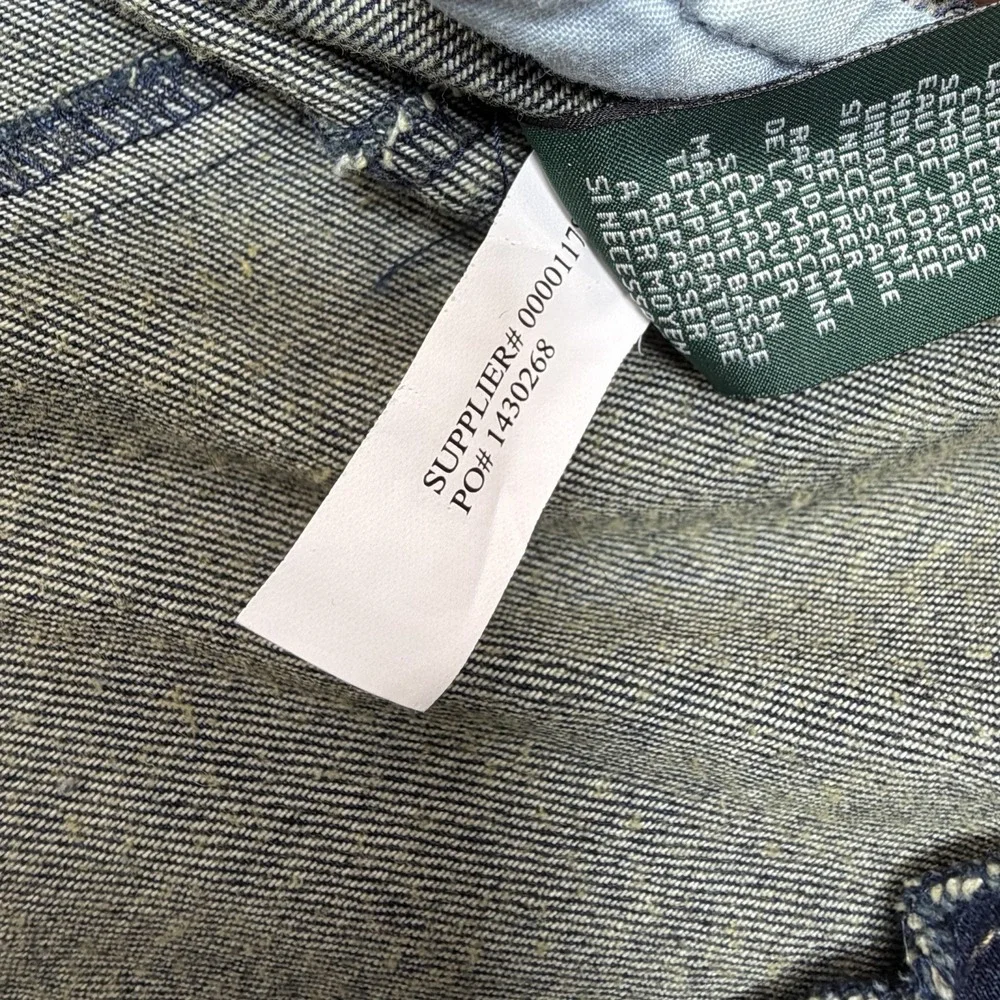 LRL Ralph Lauren Women's Denim Blazer Jacket Size L Blue Jean Stretch Button Up - Picture 11 of 11